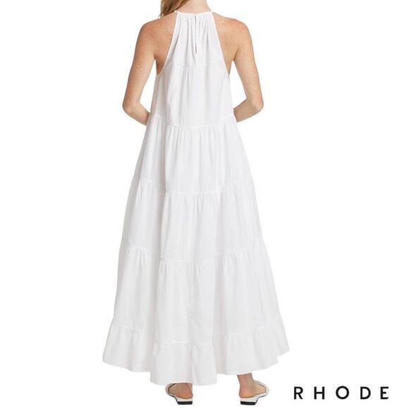 RHODE **NWT** Julia Tiered Maxi Dress in White - Picture 3 of 7